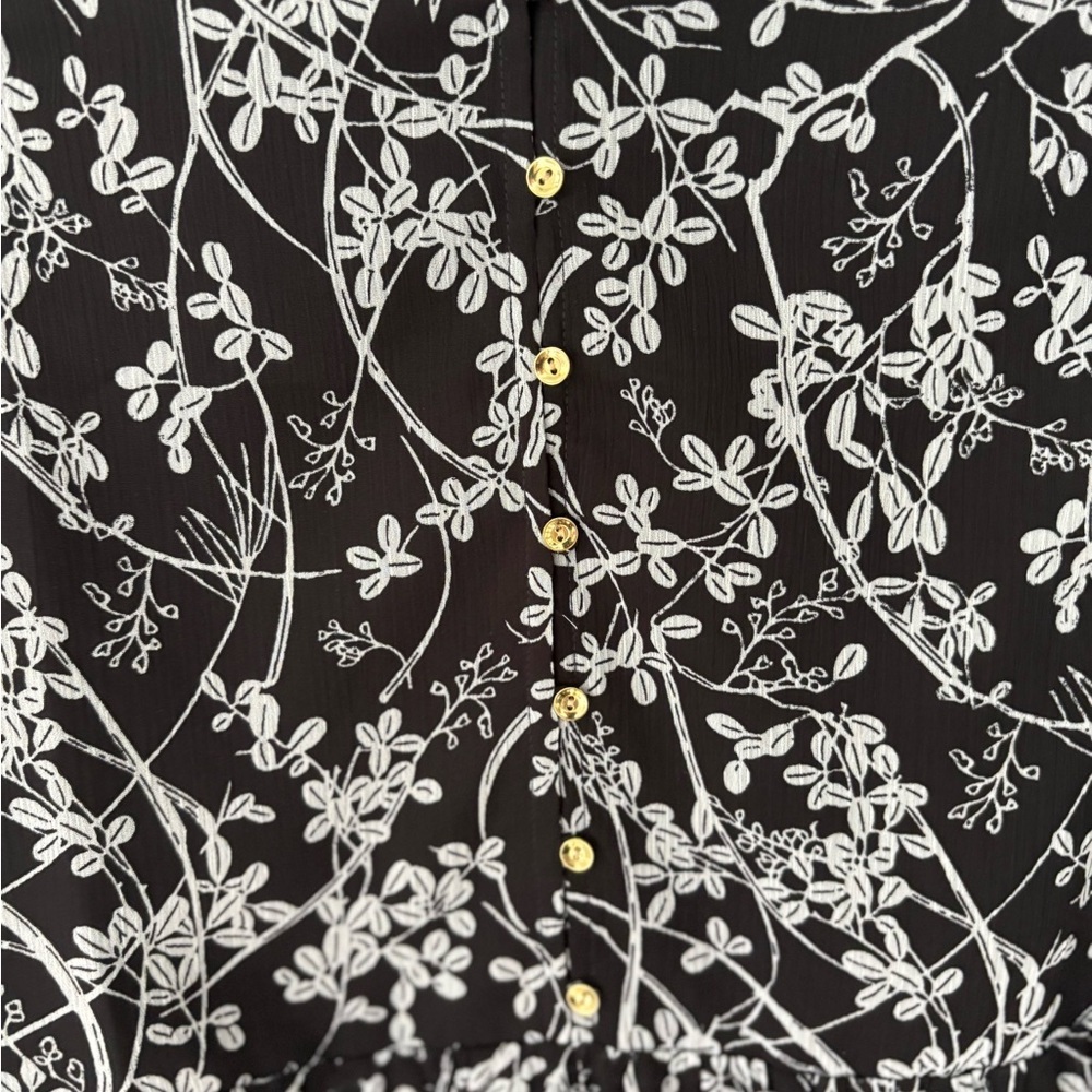 Loft Vine Drop Waist Split Neckline Button Lined … - image 5